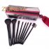 8pcs Mini Professional Makeup Brushes Portable Cosmetic Brushes Sets with Leather Bag