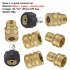 8pcs Quick Connector Kit Garden Water Pipe Connection Male and Female Fittings M22 to 3 4  3 8 