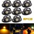 8pcs Rock Lights IP67 Waterproof High Power Underbody Neon Trail Lights Underglow  Lights For Off road Truck Car Boat Atv Suv yellow light