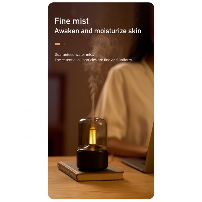 Portable Mini Aroma Diffuser Built-in Intelligent Chip Auto Power-off Protection USB Mini Humidifier Essential Oil Night Light For Home Office Bedroom 