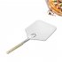 9 11 Inch Wooden Handle Aluminum Kitchen Pizza Shovel Oven Paddle Tray Baking Accessories silver 9 11 inch  full length 58cm