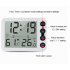 9 2 6 7 1 2cm Smart Thermometer Temperature Humidity Monitor Clock Alarm Timer C F Indoor LCD Screen Hygrometer  white
