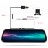 9 66 Inch Mirror Dash Cam Front Rear 1080P Camera IPS Touch Screen 150   Wide View Split Screen Driving Recorder Black