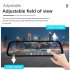 9 66 Inch Mirror Dash Cam Front Rear 1080P Camera IPS Touch Screen 150   Wide View Split Screen Driving Recorder Black