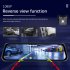 9 66 Inch Mirror Dash Cam Front Rear 1080P Camera IPS Touch Screen 150   Wide View Split Screen Driving Recorder Black