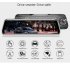 9 66 Inch Touch Car Rearview Mirror DVR Camera 2 5D IPS 1280 480 screen   full screen touch Support 1080p front recording 2MP camera 9 66 inch screen Dashcam da