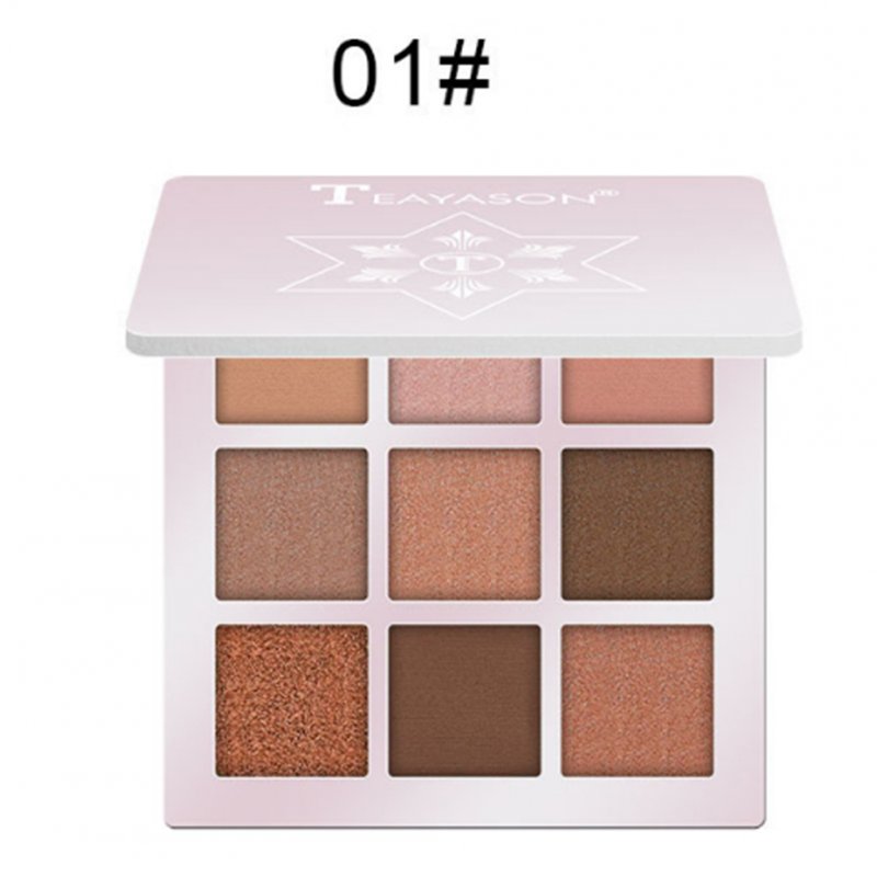 9 Colors Pro Eyeshadow Palette Matte Shimmer Waterproof Long-lasting Eye Shadows 1 light pink