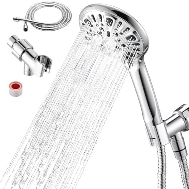 9 Functions Shower Head Anti Clogging Self-Cleaning Nozzle High Flow Bathroom Showerhead 59