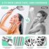 9 Functions Shower Head Anti Clogging Self Cleaning Nozzle High Flow Bathroom Showerhead 59  Flexible Hose Shower