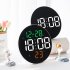 9 Inch Led Digital Alarm Clock Adjustable Brightness Remote Control Wall Clock For Bedroom Desk Bedside Black shell white light