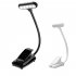 9 Leds Clip On Book Light 3 Color Temperatures Stepless Dimming USB Rechargeable Touch Sensor Reading Lamp For Book Lovers White