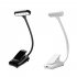9 Leds Clip On Book Light 3 Color Temperatures Stepless Dimming USB Rechargeable Touch Sensor Reading Lamp For Book Lovers White