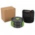 9 Pcs Outdoor Camping Cookware DS310 Picnic Cooking Set With Cooking Pot Frying Pan Kettle Plastic Bowl Spoon Rice Shovel Loofah Pouch Green  plus accessories 