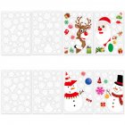 9 Pcs set Christmas  Window  Stickers Colorful Stickers White Snowflake Wall Stickers Traceless Static Window Stickers Type D
