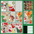 9 Sheets Christmas Window Clings Electrostatic Stickers Removable Christmas Window Decals For Glass Windows 20 x 30cm 9 Sheets
