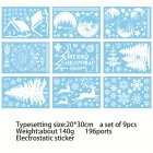 9 Sheets Christmas Window Stickers Snow House Snowflakes Elk Window Clings Decals