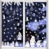 9 Sheets Christmas Electrostatic Window Stickers Glass Snowflake Elk Christmas Tree Dwarf Decals Decorations White