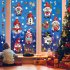 9 Sheets Christmas Electrostatic Window Stickers Glass Snowflake Elk Christmas Tree Dwarf Decals Decorations White