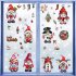9 Sheets Christmas Electrostatic Window Stickers Glass Snowflake Elk Christmas Tree Dwarf Decals Decorations Red 103pcs