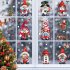 9 Sheets Christmas Electrostatic Window Stickers Glass Snowflake Elk Christmas Tree Dwarf Decals Decorations Red 103pcs