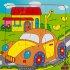 9 Slices Kids Wooden Vehicle Pattern Puzzles Jigsaw Baby Educational Learning Toy ambulance