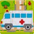 9 Slices Kids Wooden Vehicle Pattern Puzzles Jigsaw Baby Educational Learning Toy ambulance