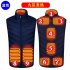 9 Zones Heating Vest for Men 3 level Adjustable Temperature Usb Electric Heating Vest Blue