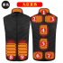 9 Zones Heating Vest for Men 3 level Adjustable Temperature Usb Electric Heating Vest Blue