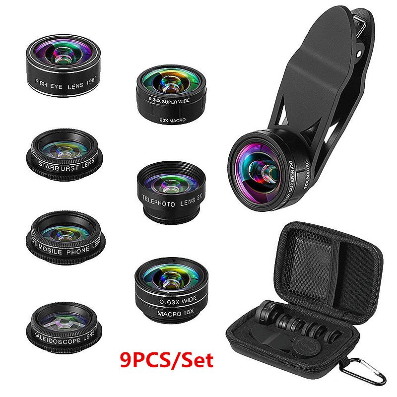9 in 1 Phone Camera Lens 2X Zoom Lens