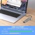 9 in 1 Usb C Hub Adapter With 4k Hdmi compatible Vga 100w Pd 3 Usb Ports 3 5mm Audio Jack SD TF Card Reader Multiport Docking Station silver gray