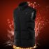 9 zone Heating Vest Intelligent Constant Temperature Winter Electric Warm Sleeveless Jacket Outdoor Medium Red