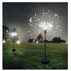 90/120 Leds High Brightness Ground Plug Solar  Lights Outdoor Lawn Fairy Lighting Lamp For Gardens Courtyards Weddings Decoration 120 Lights Cool White