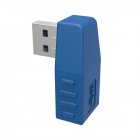 90 Degree USB 3 0 Type A male Female Vertical Left and Right Down Angle Adapter USB 3 0 M   F Laptop Connector Blue