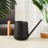 900ml Indoor Watering Can With Long Spout Comfortable Wooden Handle Stainless Steel Watering Can For Indoor Plants White
