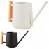 900ml Indoor Watering Can With Long Spout Comfortable Wooden Handle Stainless Steel Watering Can For Indoor Plants White