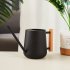900ml Indoor Watering Can With Long Spout Comfortable Wooden Handle Stainless Steel Watering Can For Indoor Plants White