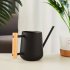900ml Indoor Watering Can With Long Spout Comfortable Wooden Handle Stainless Steel Watering Can For Indoor Plants White