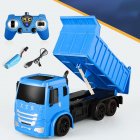 9031 Wireless Remote Control Engineering Truck 7-channel Simulation 2.4g Rc Dump Truck For Children Toys Blue