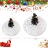 90cm Christmas Tree Skirt Snowflake Sequin Pattern Thicked Plush Xmas Ornaments For Indoor Outdoor Merry Christmas Holiday Party Decor gold sequins