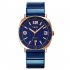 9280 Men Quartz Watch High end Waterproof Accurate Timing Business Watch Wrist Watch Rose gold shell blue