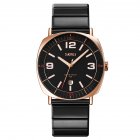 9280 Men Quartz Watch High-end Waterproof Accurate Timing Business Watch Wrist Watch Rose gold shell black