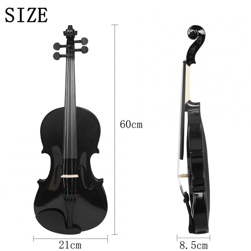 4/4 Violin Full Size With Carrying Case Bow Set Musical Instrument Beginners Kit Gift For Kids Students Learners 