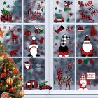 93pcs Reusable PVC Christmas Window Stickers 9 Sheets Double-Sided Snowflake Elk Pattern Window Decals For Glass Windows 20 x 30cm x 9