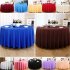 94  Round Solid Color Tablecloth Cover for Banquet Wedding Party Decoration Diameter 2 4m  white
