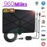 960 Miles TV Aerial Indoor Amplified Digital HDTV Antenna with 4K UHD 1080P DVB T Freeview TV for Life Local Channels Broadcast As shown