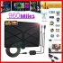 960 Miles TV Aerial Indoor Amplified Digital HDTV Antenna with 4K UHD 1080P DVB T Freeview TV for Life Local Channels Broadcast As shown