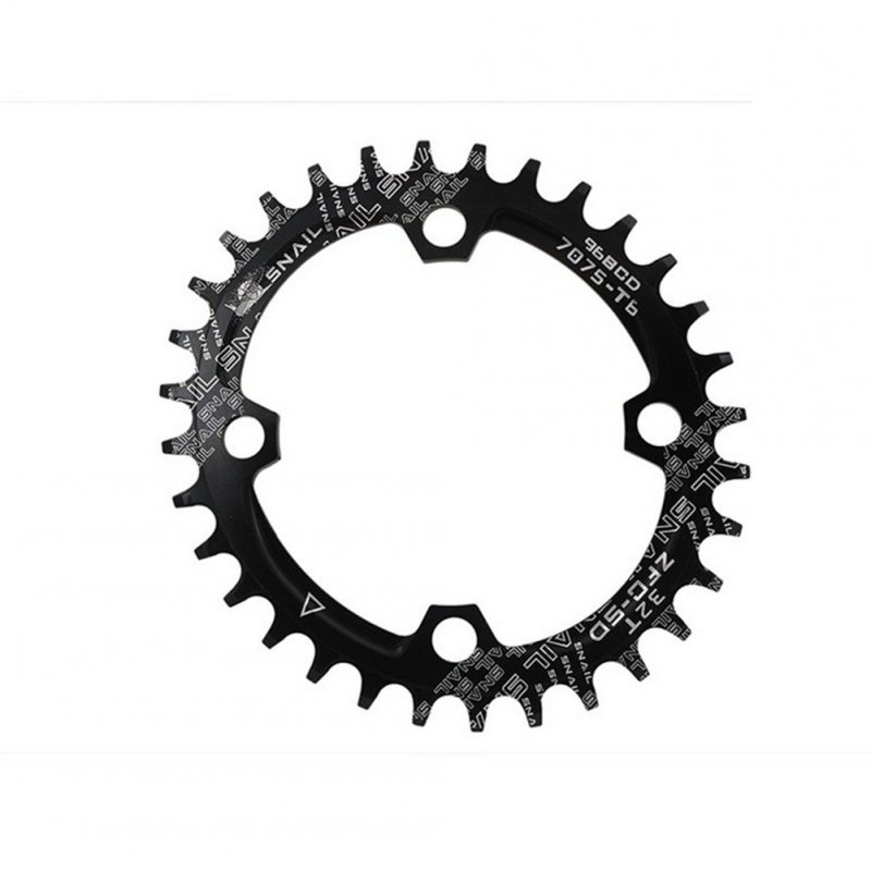96BCD Positive and Negative Gear Plate Bike Single-speed Disc/Oval Modified Tooth Plate black_96bcd oval 34T