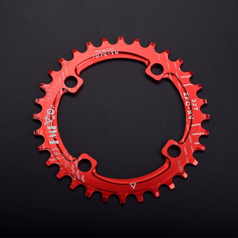 96BCD Positive and Negative Gear Plate Bike Single-speed Disc/Oval Modified Tooth Plate red_96bcd disc 32T