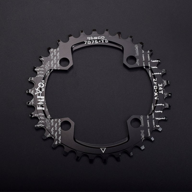 96BCD Positive and Negative Gear Plate Bike Single-speed Disc/Oval Modified Tooth Plate black_96bcd disc 34T