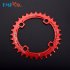 96BCD Positive and Negative Gear Plate Bike Single speed Disc Oval Modified Tooth Plate red 96bcd oval 34T